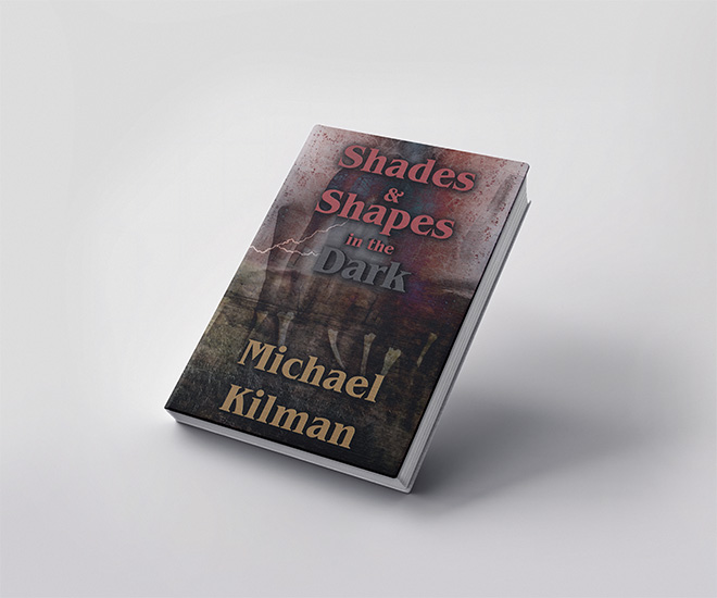 Paperback mock up of Shades and Shapes in the Dark